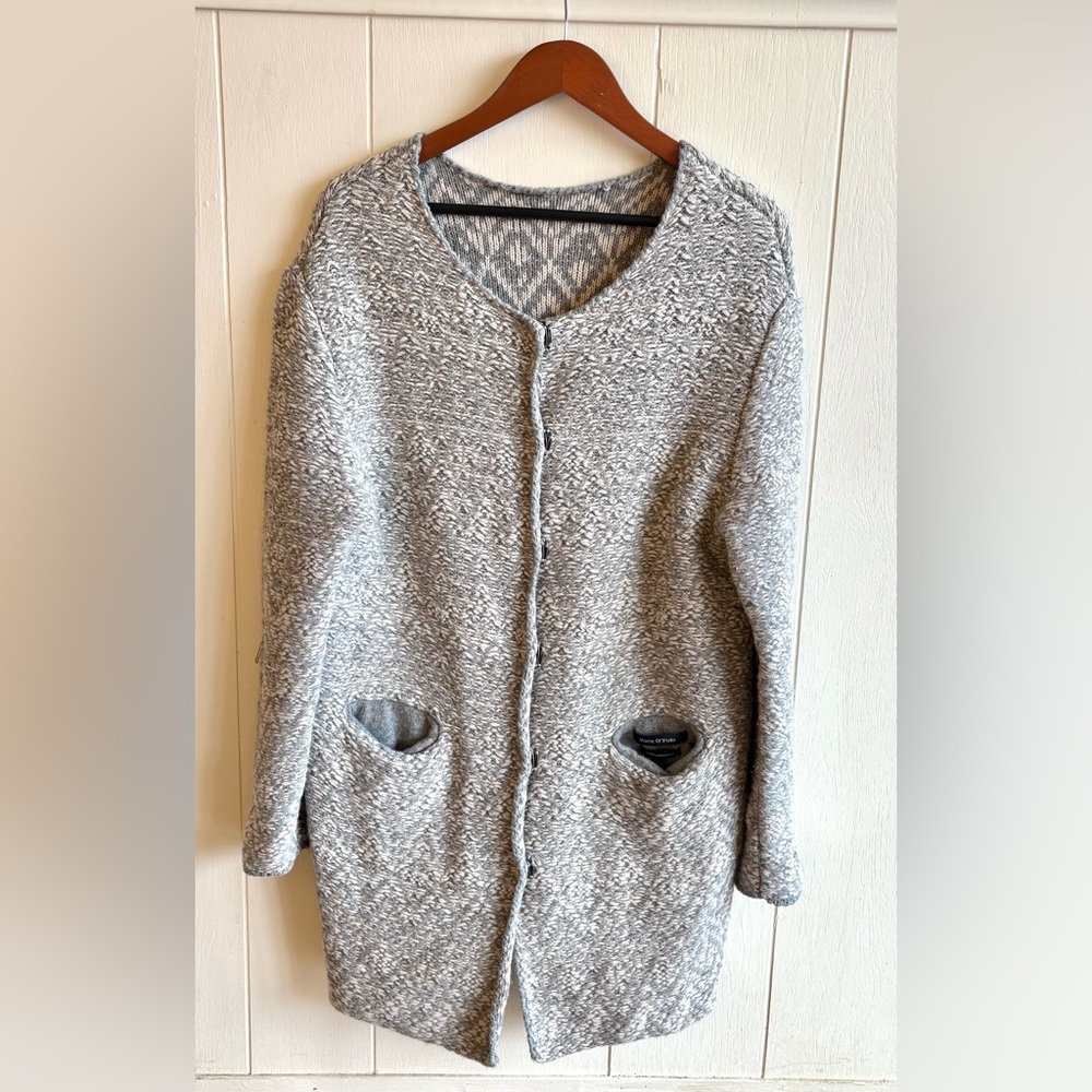 Marc O Polo 100% Virgin Lambswool Chunky Cardigan with Front Pockets size L
